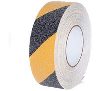 15 m x 5 cm, cinta antideslizante que mejora el agarre, adhesivo fuerte antideslizante de seguridad para interiores y exteriores, para seguridad en el trabajo, seguridad en el hogar. negro y amarillo