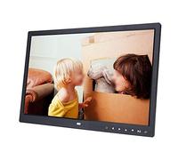 15 '' Marco fotográfico Digital,Exquisito 1280x800 HD Marco de Pantalla táctil con Soporte, Soporte de micrófono Reloj Despertador,Calendario,Música,Reproductor,Regalo para la Familia,Amigo(Negro)