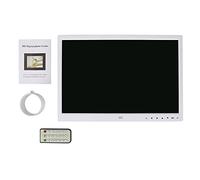 15 '' Marco fotográfico Digital,Exquisito 1280x800 HD Marco de Pantalla táctil con Soporte, Soporte de micrófono Reloj Despertador,Calendario,Música,Reproductor,Regalo para la Familia,Amigo(Blanco)