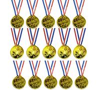 15 medallas de ganador de oro, medallas de ganador, medallas olímpicas, cumpleaños infantiles, de plástico, para fiestas de cumpleaños infantiles, juegos, premios, premios deportivos, premios