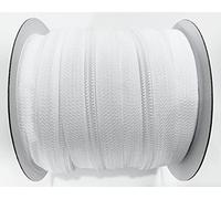 15 Metros/Cremallera Continua de Nylon, con 10 Cursores Deslizadores de Metal #8, Cremallera para Coser en Ropa, Manualidades, Costura, Cremallera Blanca, (101, 15m)