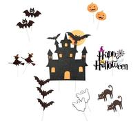 15 Mini Tenedor de Frutas de Halloween, Topper de Decoraciones de Halloween, Palillos de Dientes Reutilizables para Niños, Tenedor de Frutas, Palillo de Dientes, Decoración de Frutas, Tenedor