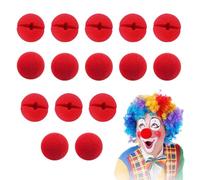 15 narices rojas de payaso de espuma para disfraz de circo para Halloween, Navidad, fiestas, festivales, bromas, bromas, bromas, 5 cm
