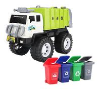 15%OFF Child Kids Construction Garbage Truck W/ 4pcs Rubbish Bins Stem Toy Xmas Gift Hot