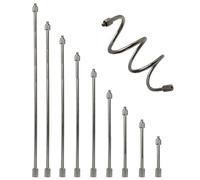 15 Pack Flexible Nozzle Extension for 3/16 UNC Fog Nozzle, Atomization Sprayer Nozzle Extensions isting Extended Pole, High Pressure Stainless Steel isting Nozzles(Size:Pole 10cm,)