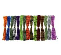 15 paquetes de hilos de 13 cm de Tigofly, de silicona, con copos de perlas, para anudamiento de mosca de bricolaje y para formar faldones y cucharillas, de colores exclusivos