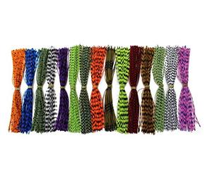 15 paquetes de hilos de 13 cm de Tigofly, de silicona, con copos de perlas, para anudamiento de mosca de bricolaje y para formar faldones y cucharillas, de colores exclusivos