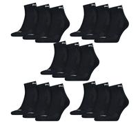 15 Par Puma Cuartos Calcetines Con Suela Frottee 35-46 Unisex Amortiguado Cortos