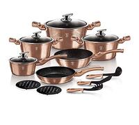 15 pcs cookware Set, Metallic Line Rose Gold Edition