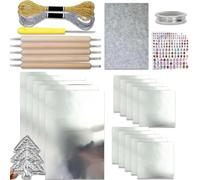15 Pcs Metal Embossing Foil Sheets,Foil Embossing Kit,Decorative Metal Sheet Engraving Painting Tool, for DIY Art, Painting Engraving, Scrapbookin, Christmas Decor (Silver)