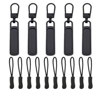 15 Pcs Reemplazo de Tirador Cremallera, Tiradores de Cremallera, Retirable Reemplazos Tiradores de Cremallera, Etiqueta de Cremallera, Extensiones de Cremallera