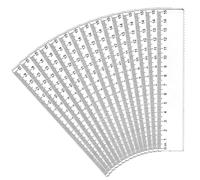 15 PCS Reglas de Plástico De 15 cm, Regla Pequeña Para Estuche, Reglas de Plástico Transparente con Doble Escala en cm y Pulgadas, Regla Rígida 15 cm, para Niños y Oficina