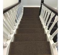 15 peldaños antideslizantes con adhesivo reutilizable, 75 x 24 + 3 cm, perfectas para seguridad y agarre en escalones, alfombrillas de escalera para uso doméstico y exterior