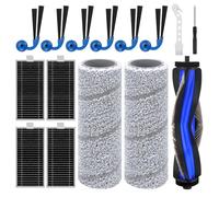 15 Piezas accesorios para Ecovacs Deebot X11 OmniCyclone/X11 Pro Omni | X11 Pro/X11 piezas de repuesto, 1 cepillo principal 2 rodillos de fregona 6 cepillos laterales 4 filtros HEPA 2 Herramientas