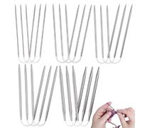 15 Piezas Agujas de Tejer Circulares Acero Inoxidable Juego de Agujas 2mm/2,5mm/3mm/3,5mm/4mm, Agujas Circulares de Acero Inoxidable Knitting Needles para Calcetines, Mangas, Bufandas, gorros