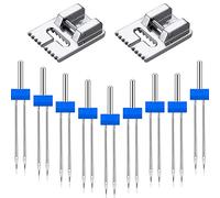 15 Piezas Agujas Gemelas para Máquina de Coser Aguja Doble Elástico con 2 Piezas 9 Surcos Prensatelas Accesorios para Máquina de Coser del Hogar, 3 Tamaños Mixtos 2,0/90, 3,0/90, 4,0/90