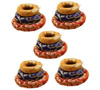 15 Piezas Alfombrilla Inferior de Cuenco con Sonido de Buda Cuencos de Chakra Almohada para Reloj Cuenco de Canto Cojín de Anillo Almohada para Cuenco de Canto Tibetano Almohada de Brocado de Seda
