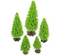 15 Piezas Árbol Miniatura de Paisaje Modelo para Dioramas de Tren | Plástico E Hierro, Verde Natural y Realista, Portátil y Fácil de Usar, para Bases y Vías