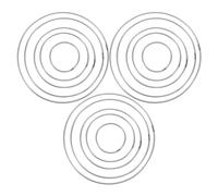 15 Piezas Aro Metálico Redondo para Manualidades, 2,8mm, Plata | Hierro Acabado Liso y Pulido, Compatible Alambre, Yute y Cordón de Algodón