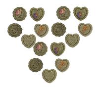 15 Piezas Bocadillos para Conejos de Timothy, Juguetes Galletas | Corazones y Piezas Redondas, Pequeñas y Ligeras, Biscuit Natural, para Conejo y Cobaya, Surtido Estilo Aleatorio
