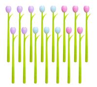 15 Piezas Bolígrafos de gel con Diseño de Tulipán que Cambia de Color | Material Escolar con Tinta Negra Como Regalo para Maestros, Decoración de Escritorio o Premio Escolar
