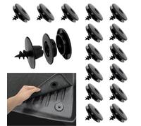 15 Piezas Clips para Alfombrillas de Coche, Fijación Universal 3-en-1, PVC, Clips de Soporte para Alfombras, Botón de Presión para Alfombrillas de Coche, Adecuado para Fijar alfombras de Coche, Negro