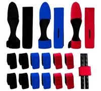 15 Piezas Correas para Cañas de Pescar, Correas Elásticas Protectoras para Cañas con Cierre de Velcro de Ennoxwi, Juego de Accesorios de Pesca Universal para Cañas de Spinning,Feeder y Pesca en el Mar