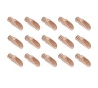 15 Piezas Cuchara de Madera Pequeña, Cuchara de Sal Mini, Cuchara de té de Madera, Aplicar para Leche en Polvo,Café, Especias,Té,Dulces,Harina(Marrón)
