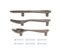 15 Piezas Cuchillo Cuchara Tenedor Gabinete de Cocina Armario CajóN Tiradores Perillas 3 Pulgadas Centro una Centro Bronce