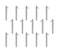 15 piezas de eslabones de correa de reloj, herramienta de reparación de extracción de pasadores de correa de reloj de metal, pasadores de pulsera, varilla de resorte de liberación rápida de acero