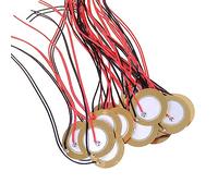 15 Piezas De Micrófono De Contacto Activa Transductor Precableado Sensor De Elemento De Disco Piezoeléctrico Con Cable Elemento De Captación Piezoeléctrica Pastilla Piezoeléctrica Precableada