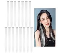 15 piezas de peluca blanca, extensiones de pelo de moda, tiaras para cabello liso para niñas, decoraciones de pelo extendido, accesorios de joyería de peluca