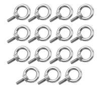 15 piezas de pernos de ojo de acero inoxidable M5 304, pernos de ojo de rosca externa, pernos de anillo redondos, pernos de ojo de anillo, para pernos de ojo para fijación y suspensión
