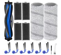 15 piezas de repuesto para aspiradora robótica Ecovacs Deebot X11 OmniCyclone/X11 Pro//X11 Pro Omni /X11, 1 cepillo de rodillo, 2 almohadillas de fregona, 4 filtros HEAP, 6 cepillos laterales, 2