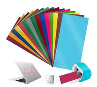 15 piezas de vinilo permanente inteligente para Cricut, accesorios para Cricut Joy, lámina de plotter de vinilo, 14 x 30,5 cm, autoadhesiva, para manualidades, ordenadores portátiles, decoración del