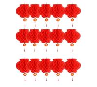 15 Piezas Decoración Farolillo, Rojos Faroles Colgantes, Faroles Chinos de Color Rojo, Se Utiliza para Bodas, Año Nuevo, Año Nuevo Lunar, Decoración de Restaurantes(Rojo)