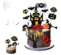 15 Piezas Decoración para Tartas y Cupcakes de Halloween, Topper para Pastel, Fiesta de Halloween