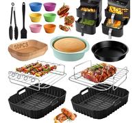 15 piezas freidora de aire caliente accesorios para COSORI Turbo Tower Compact 8,6L Double Stack Airfryer Airfryer molde de silicona accesorio para COSORI 8,6L Air Fryer silicona inserción| libre de
