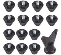 15 Piezas Fútbol para americano 13mm para tpu Antideslizantes con Llave para Botas Rugby para lacrosse Golf Mejora para agarre Húmedo