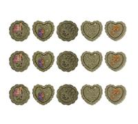 15 Piezas Galleta para Conejo y Chinchilla, Ayuda Biscuit | Forma Redonda y Corazón, Pequeño y Ligero, Fácil de Guardar, para Masticar y Cuidar la Dentición Estilo Aleatorio