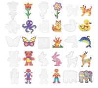 15 Piezas Juego de Cuentas para Planchar kit Manualidades Niños Pixel Art kit Moldes Cuentas para Planchar Creative Regalos Creativos para Fiestas de Cumpleaños Y Todas Las Celebraciones