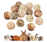 15 Piezas Juguetes Para Masticar Conejos, Natural Bola De Hierba Pequeños Animales Bola Para Masticar Bolas De Masticar Para Conejos Conejo Juguete Masticable Para Conejos Chinchillas Hámsters Cobayas