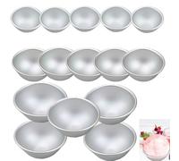 15 Piezas Kit de Moldes para Bombas de Baño DIY,Molde de Baño de Aleación de Aluminio con 3 Tamaños Diferentes,para Hacer Bombas de Baño Caseras y Jabones Artesanales,Molde de Metal