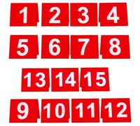 15 Piezas Marcadores Forenses de Pruebas Acrílicos Rojos, Doble Cara | Diseño Tipo Tienda, Alta Visibilidad y Recubrimiento Reflectante, para Formación E Investigación de Accidentes