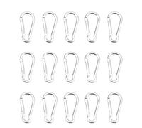 15 Piezas Mosquetones Pequeños, Mosquetón Mosqueton Llavero con Cierre de Resorte para Camping Pesca Senderismo Mochilero，46 x 3,5 mm