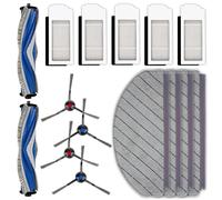 (15 Piezas) N20 Plus Repuestos Compatibles Con La Aspiradora Robótica ECOVACS DEEBOT N20 Plus/N20 Pro Plus: 2 Cepillos Giratorios, 4 Cepillos Laterales, 5 Filtros Hepa, 4 Mopas y Kit De Accesorios