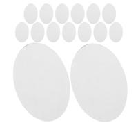 15 Piezas Pieza Ovalada de Cristal Espejado sin Marco Portátil | Vidrio Pulido sin Arañazos, Reemplazo para Decoración y Bandejas Decorativas, Adecuado para Manualidades y Viajes