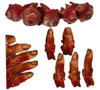 15 Piezas Rotas Partes Falsas De Cuerpo Falsas Decoración Sangriento De Los Dedos Falsos Falsos Globos Oculares Accesorios De Terror De Halloween Habitación Embrujada De Habitación del