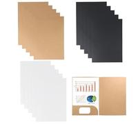 15 Piezas Subcarpetas Cartulina A4 Carpetas de Carton, A4 Subcarpetas Folio Carton con Solapa Sarpetas Papel Kraft Carpeta de Documentos con Ranura Tarjetas de Visita carpeta de Archivos para Oficina