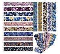 15 piezas Tela algodón Telas Japonés Bronceadora Estampada Tiras de Patchwork 6,5 x 50 cm Algodón Para Coser DIY Telas Decorativas Costura Retales Tela Quilting Scrapbooking (Azul)